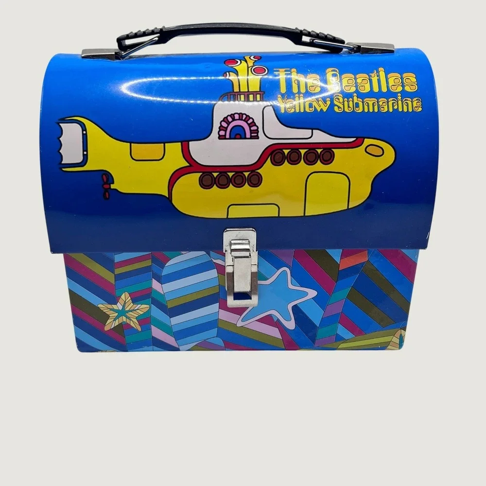 The Beatles Yellow Submarine Dome Tin Tote Vandor 64276 Metal Lunch Box 2007